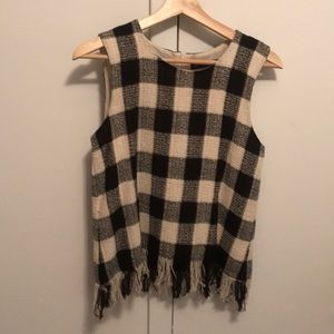 Zara checkered blouse